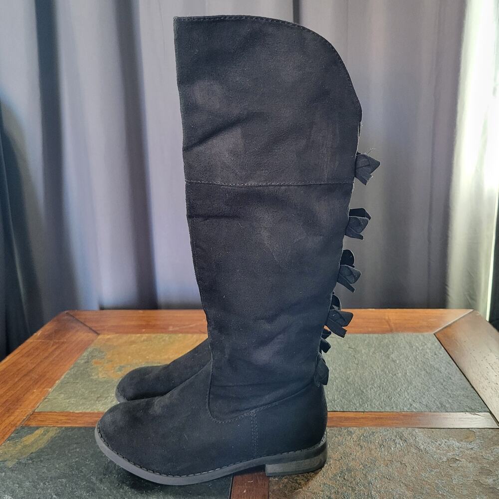Cat & Jack Girls size 13 Knee High Boots with Bow Details - Picture 2 of 6